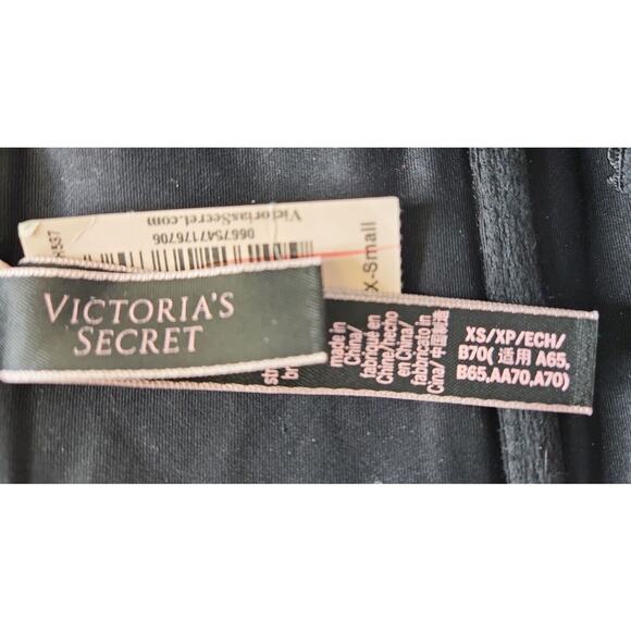 NWT Victorias Secret Black Bra / Top Unlined Bralette Top Strappy Zip Back XS - Picture 5 of 10